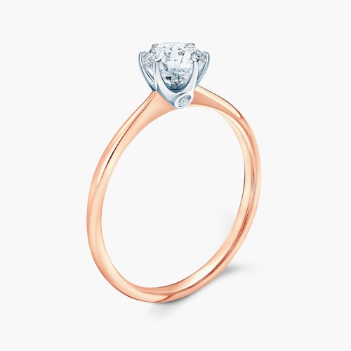 Pierścionek zaręczynowy The Journey: dwukolorowe złoto, diament